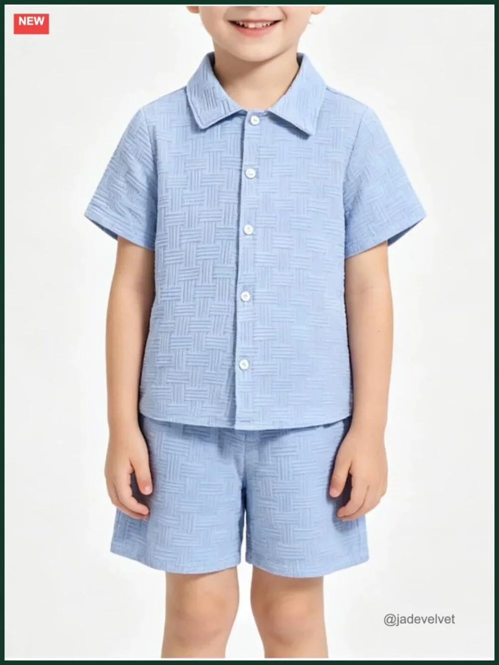 Boys 6-Piece Summer Outfit Sets Button Down Shirts Shorts Kids Vacation